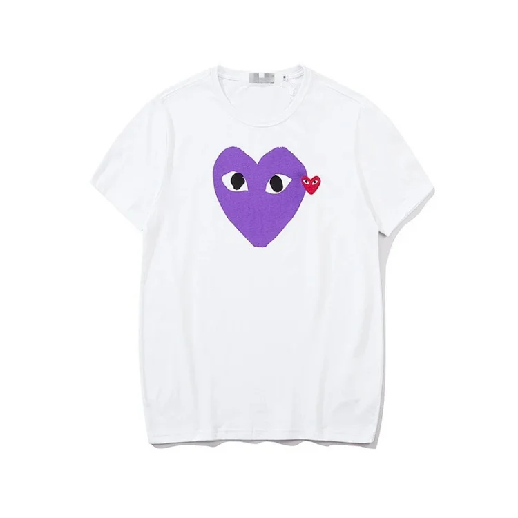 plaLove embroidered short-sleeved pure cotton red heart eyes couple T-shirt(pic22) plaLove embroidered short-sleeved pure cotton red heart eyes couple T-shirt