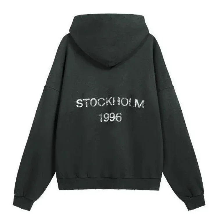 AC washed distressed printed 1996 short-sleeved sweatshirt hoodie(pic45) AC washed distressed printed 1996 short-sleeved sweatshirt hoodie