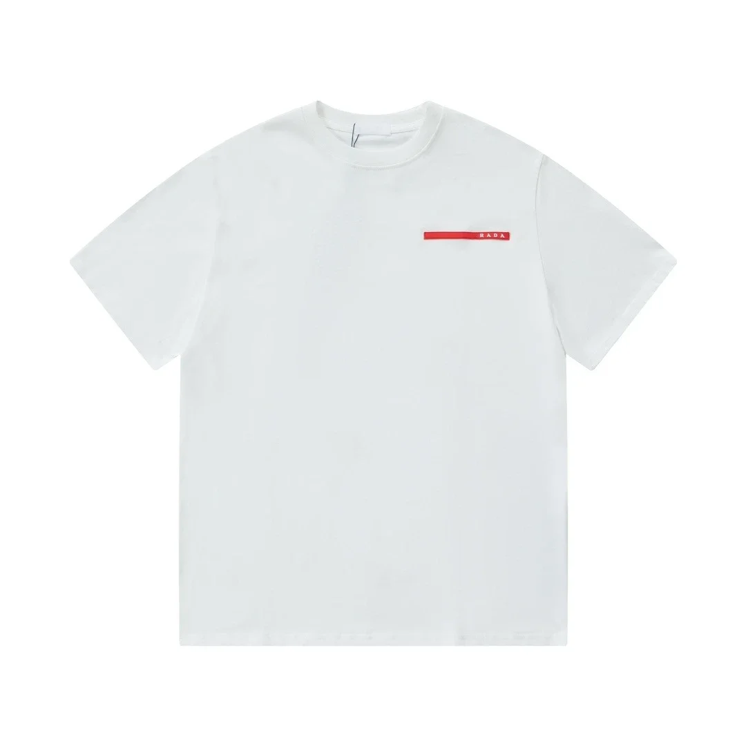 Metal triangle logo series style P short-sleeved T-shirts for men and women