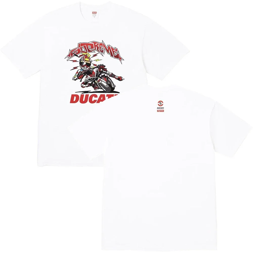Pure cotton letter short-sleeved tee men's and women's classic printed T-shirts, loose and casual
