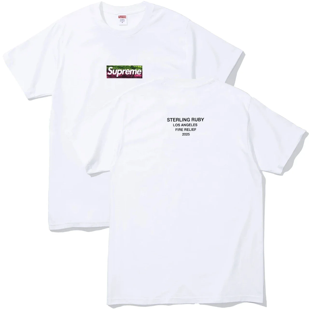 Pure cotton letter short-sleeved tee men's and women's classic printed T-shirts, loose and casual
