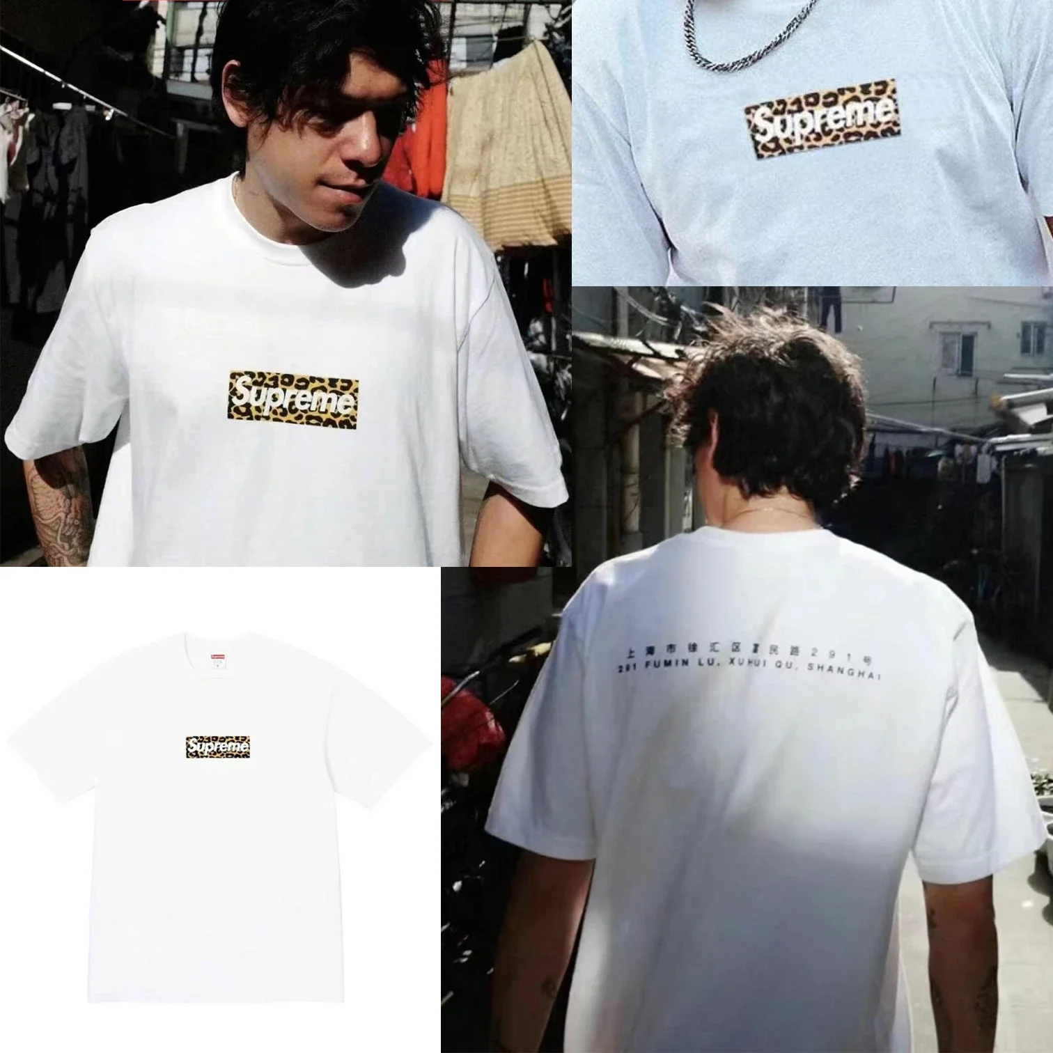 Pure cotton letter short-sleeved tee men's and women's classic printed T-shirts, loose and casual