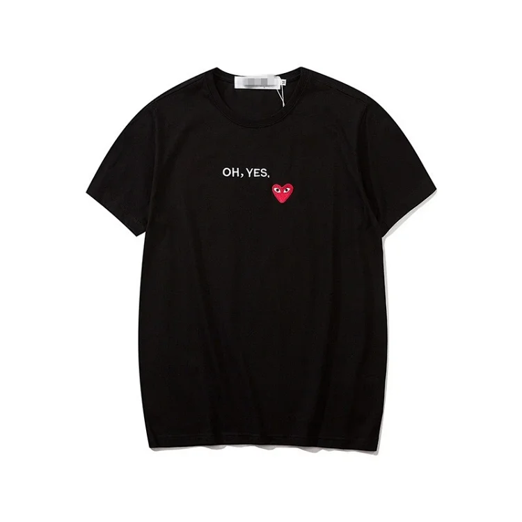 plaLove embroidered short-sleeved pure cotton red heart eyes couple T-shirt(pic12) plaLove embroidered short-sleeved pure cotton red heart eyes couple T-shirt