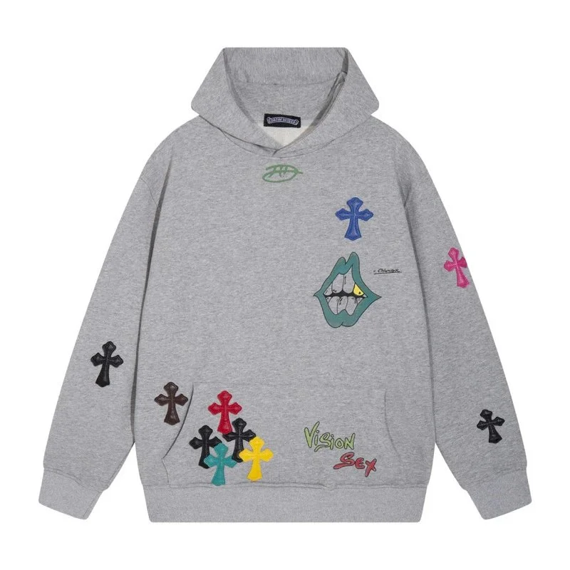 CH cross hooded sweatshirt is versatile and fashionable