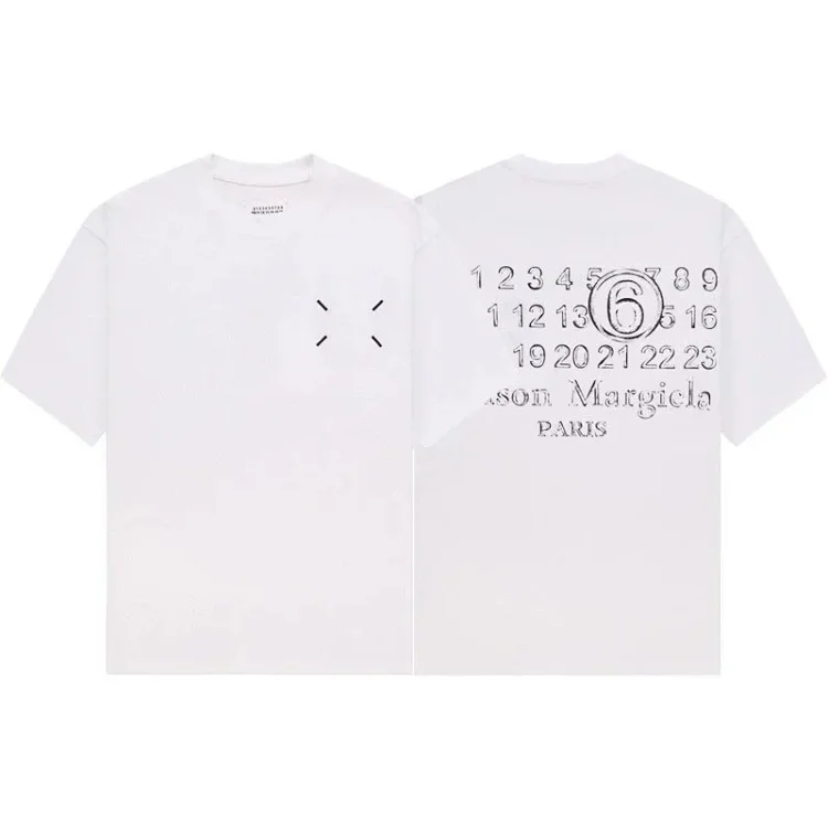 Summer loose letters MM6 embroidered label printing same style for men and women couples(pic36) Summer loose letters MM6 embroidered label printing same style for men and women couples