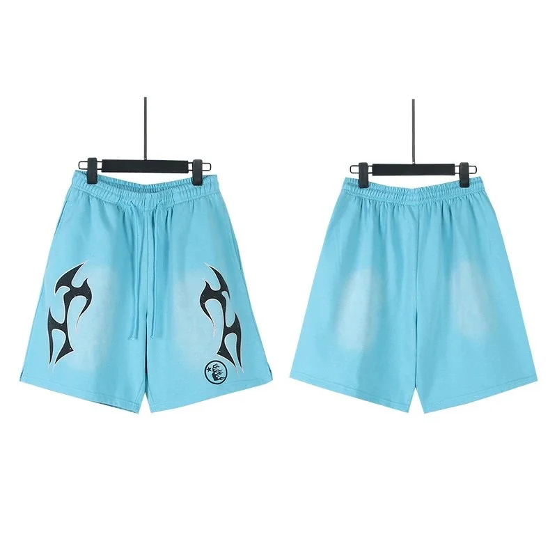 Printed casual loose couple short-sleeved shorts set
