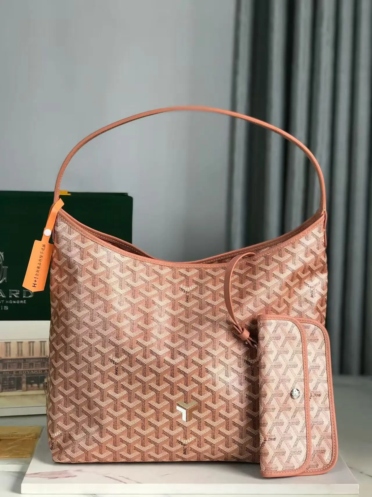 Armpit bag cotton and linen zipper dog tooth bag tote mother-in-law shopping bag commuter tote bag