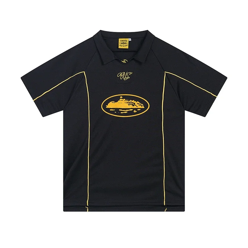 Sports short-sleeved T-shirt football uniform breathable polo shirt couple wear