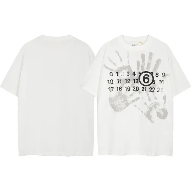 Summer loose letters MM6 embroidered label printing same style for men and women couples(pic14) Summer loose letters MM6 embroidered label printing same style for men and women couples