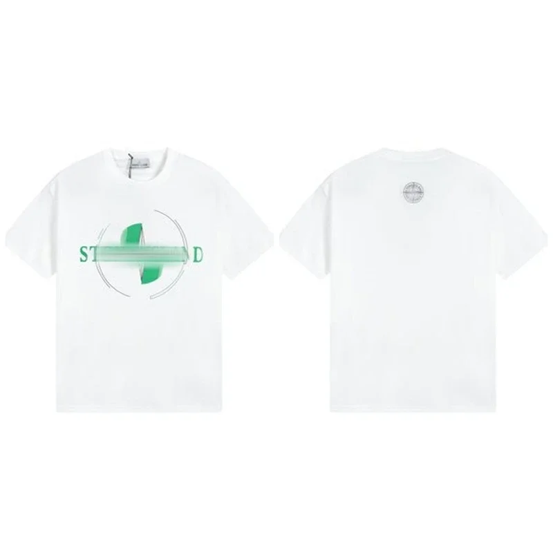 Shitongdao casual short-sleeved T-shirt printed loose round neck same style for men and women