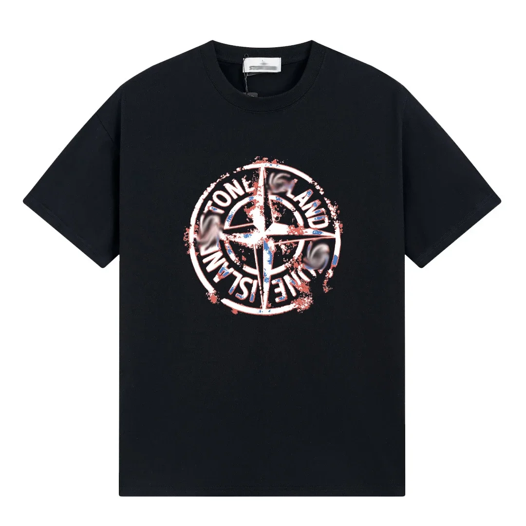 Shitongdao casual short-sleeved T-shirt printed loose round neck same style for men and women