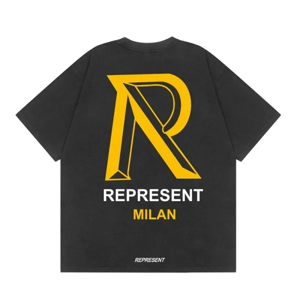 Represent Milan Logo Graphic T-Shirt Black - 1