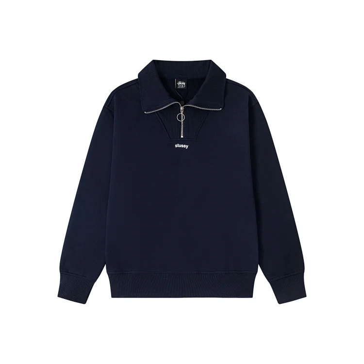 Straight fit loose fit half zip stand collar sweatshirt(pic2) Straight fit loose fit half zip stand collar sweatshirt