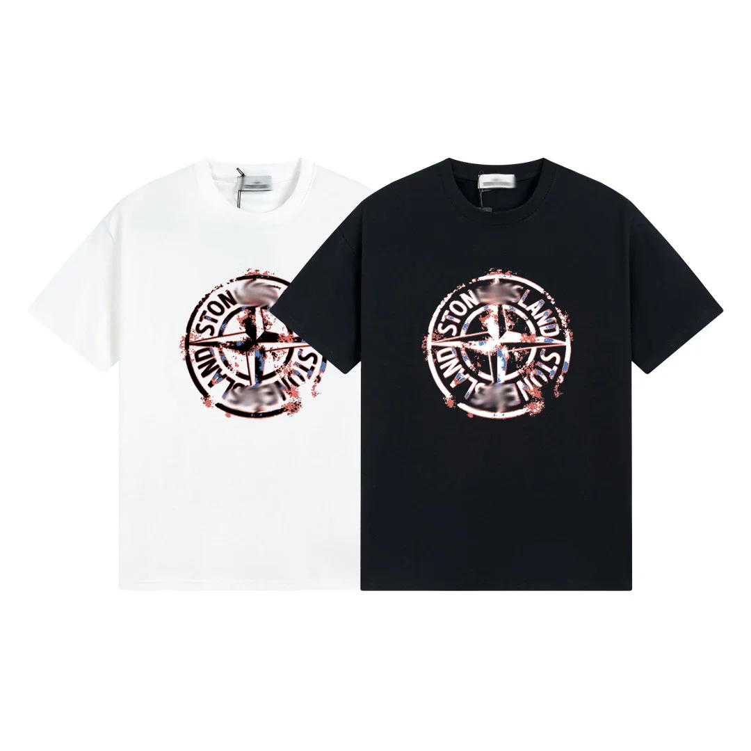 Shitongdao casual short-sleeved T-shirt printed loose round neck same style for men and women