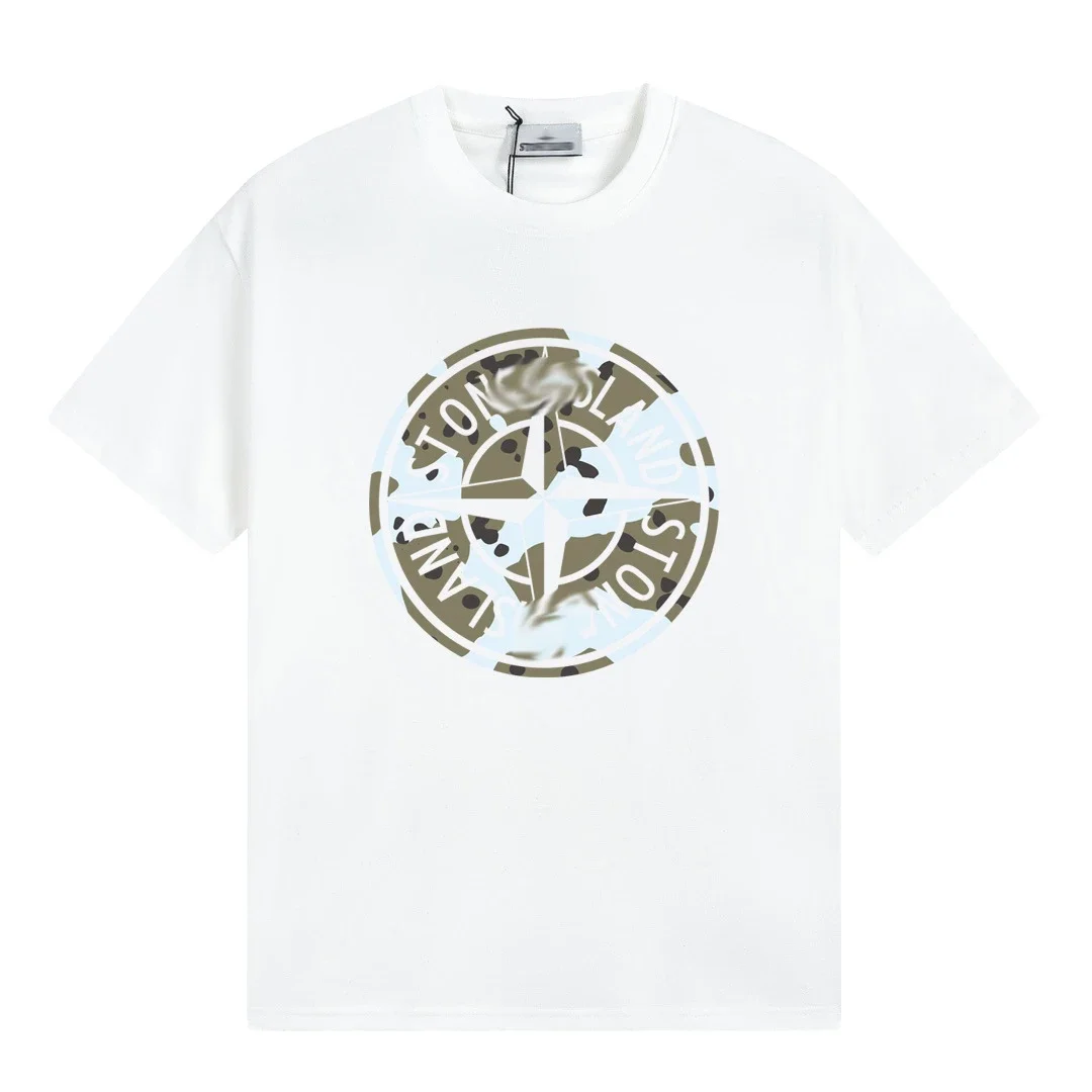Shitongdao casual short-sleeved T-shirt printed loose round neck same style for men and women