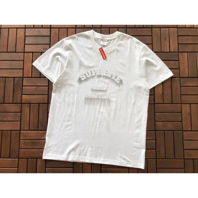 SUP letter print BOX high version short-sleeved T-shirt for men and women