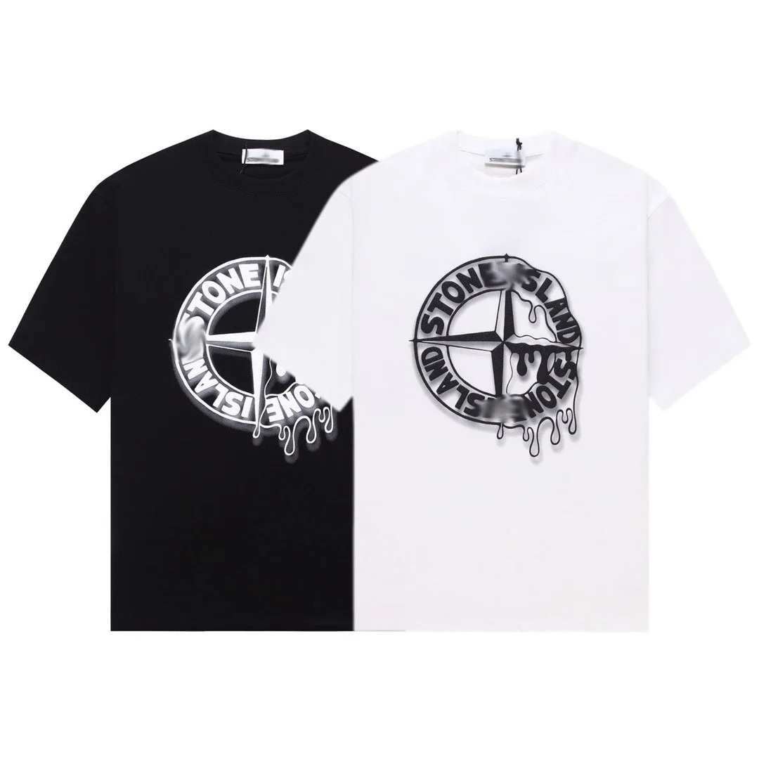 Shitongdao casual short-sleeved T-shirt printed loose round neck same style for men and women
