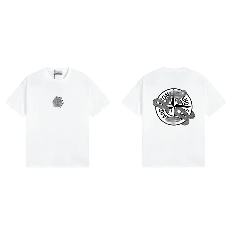 Shitongdao casual short-sleeved T-shirt printed loose round neck same style for men and women
