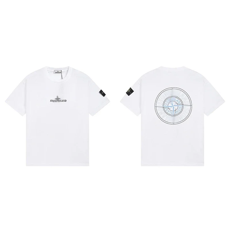 Shitongdao casual short-sleeved T-shirt printed loose round neck same style for men and women