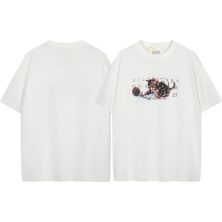 Summer loose letters MM6 embroidered label printing same style for men and women couples(pic4) Summer loose letters MM6 embroidered label printing same style for men and women couples