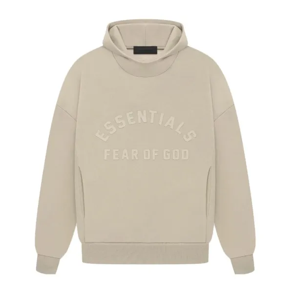 Fear of God Essentials Arch Logo Hoodie Beige - 1