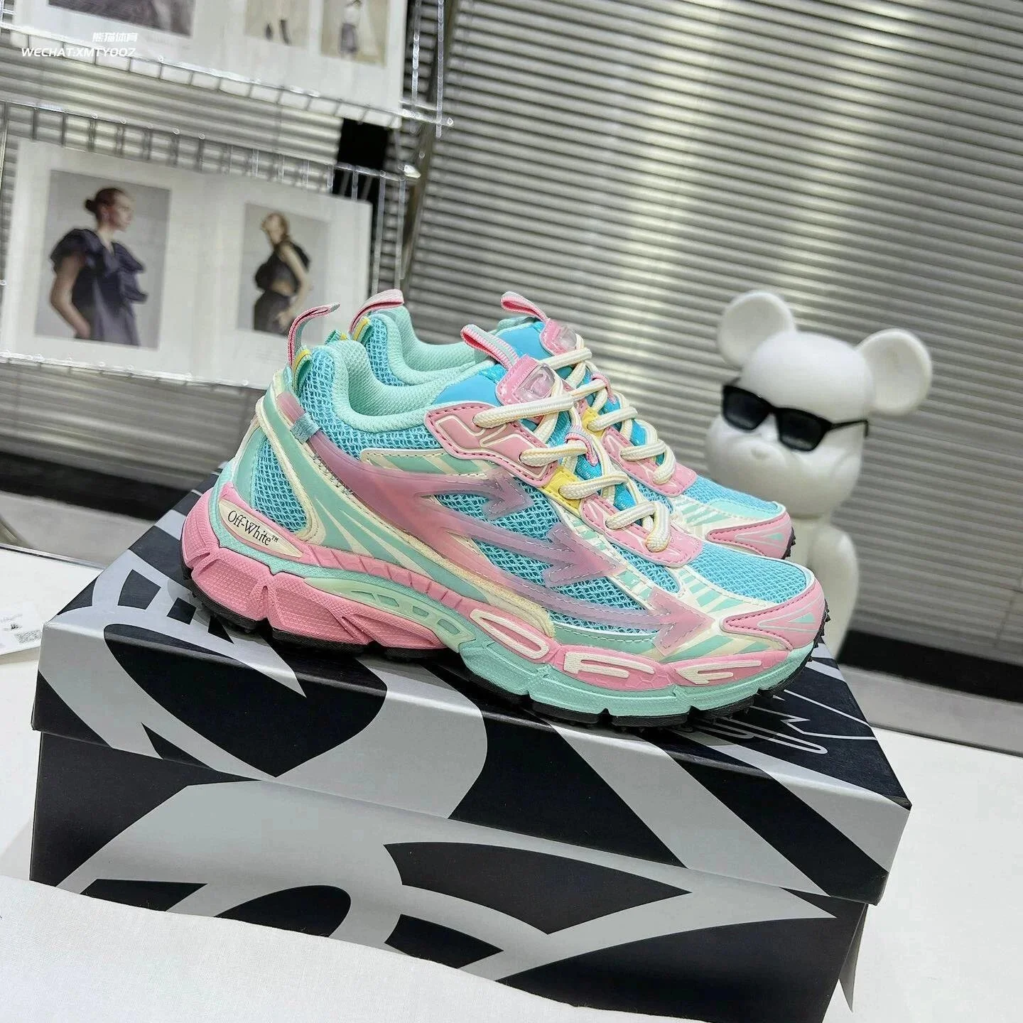 Off White OFF-White C/O VirGil Abloh joint retro dad mountaineering sports and casual shoes