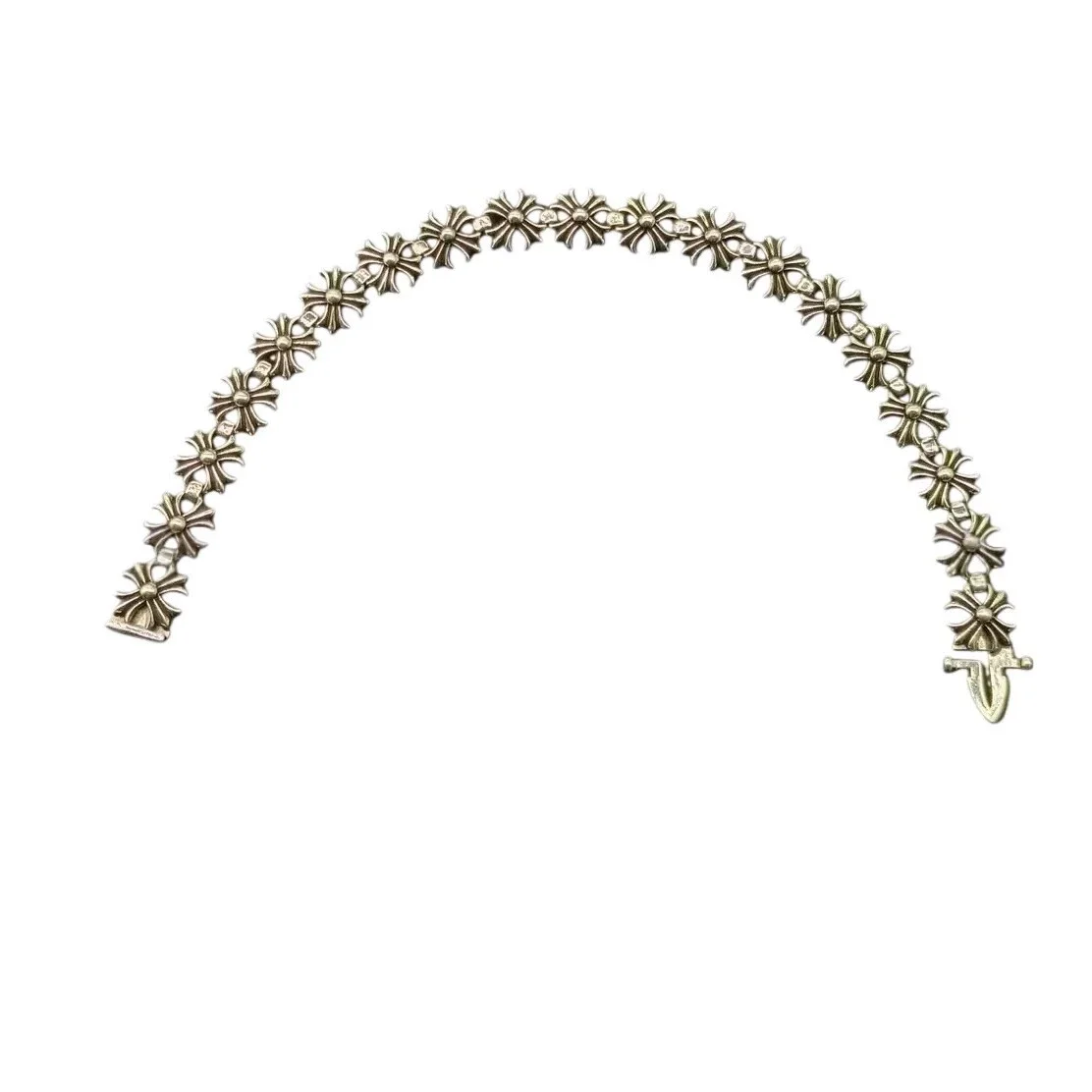 CH retro cross diamond bracelet for men and women, trendy couple style