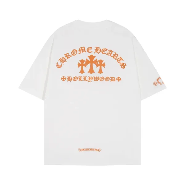 Chrome Hearts Hollywood Orange Print T-Shirt - 1
