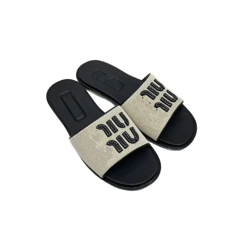 Miujia flat slippers womens French flat woven slippers(pic7) Miujia flat slippers women's French flat woven slippers