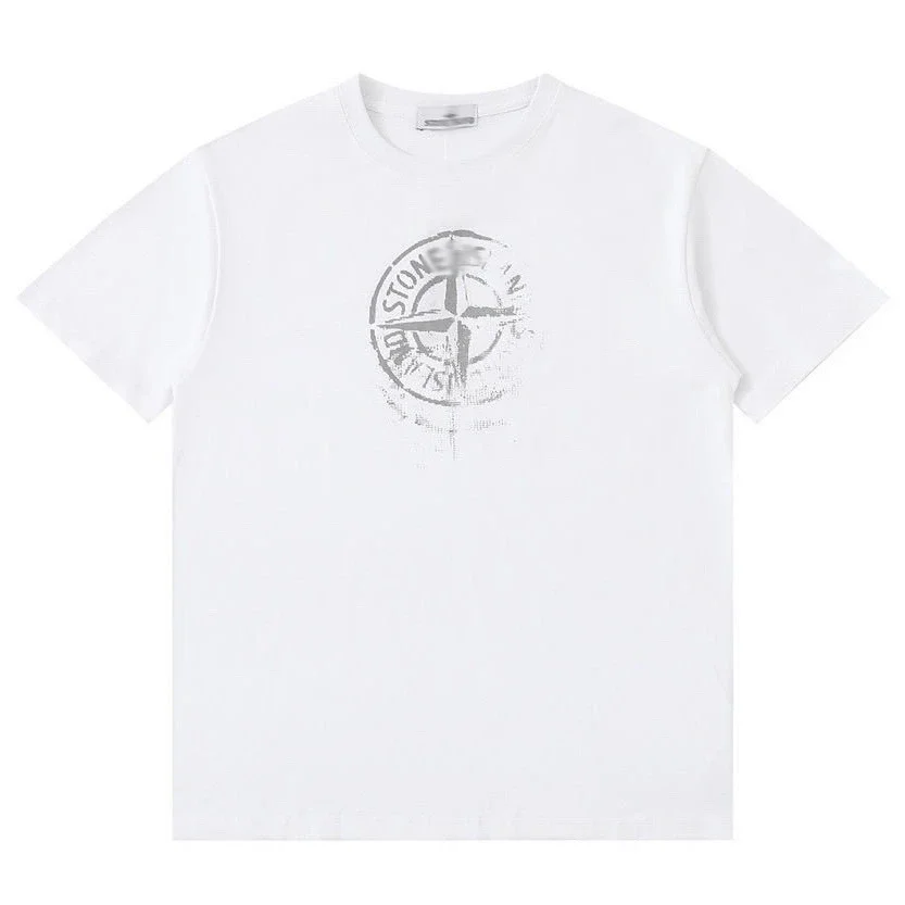 Shitongdao casual short-sleeved T-shirt printed loose round neck same style for men and women