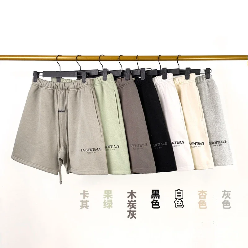 Multi-line shorts ES cotton sports shorts casual five-quarter pants street fashion loose