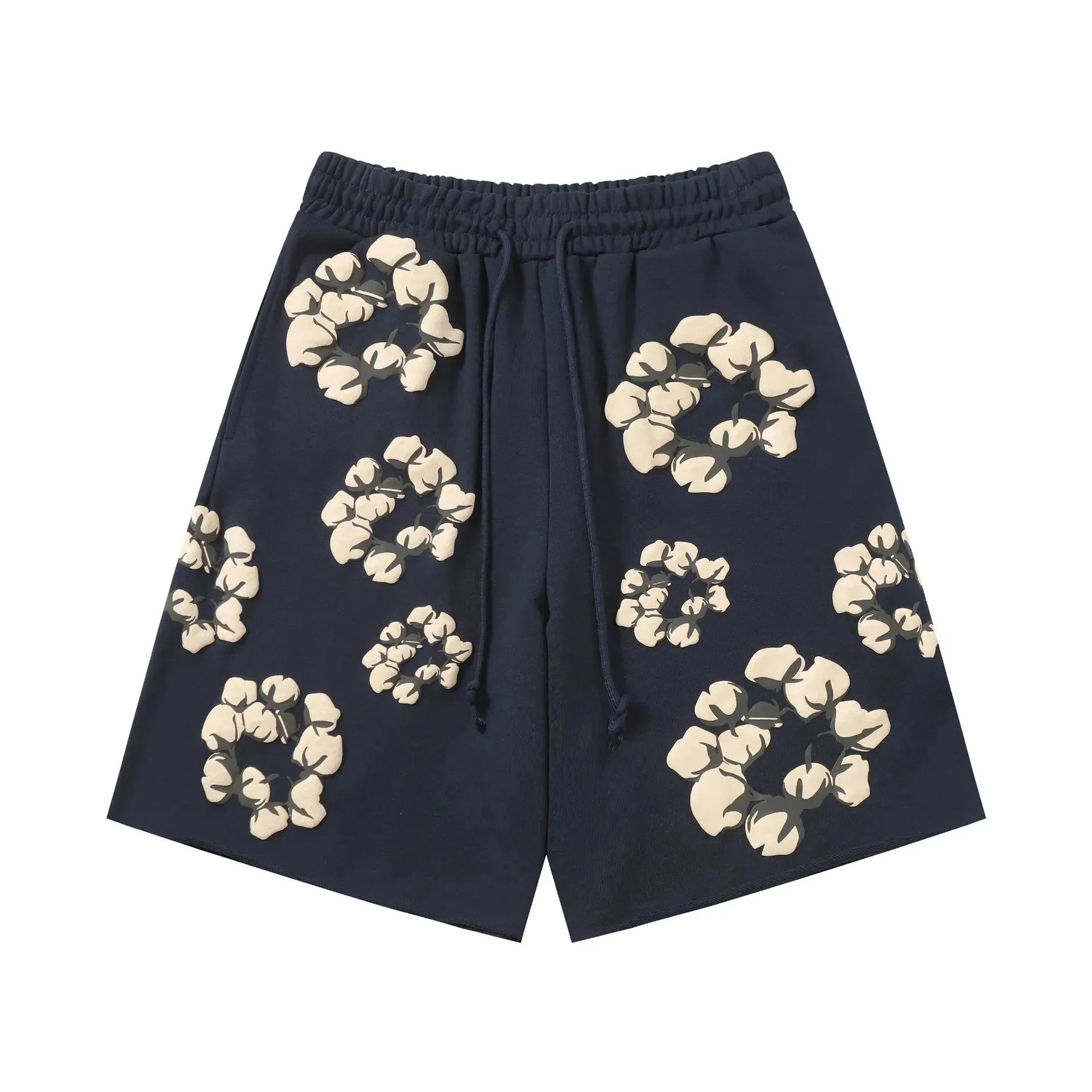 D.T kapok all-over printed short-sleeved loose T-shirt men's and women's shorts suit