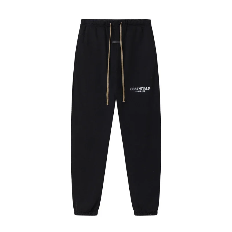 New FEAR OF GOD ESSENTIALS flocked letter men and women casual loose plus velvet hooded sweatshirt trendy