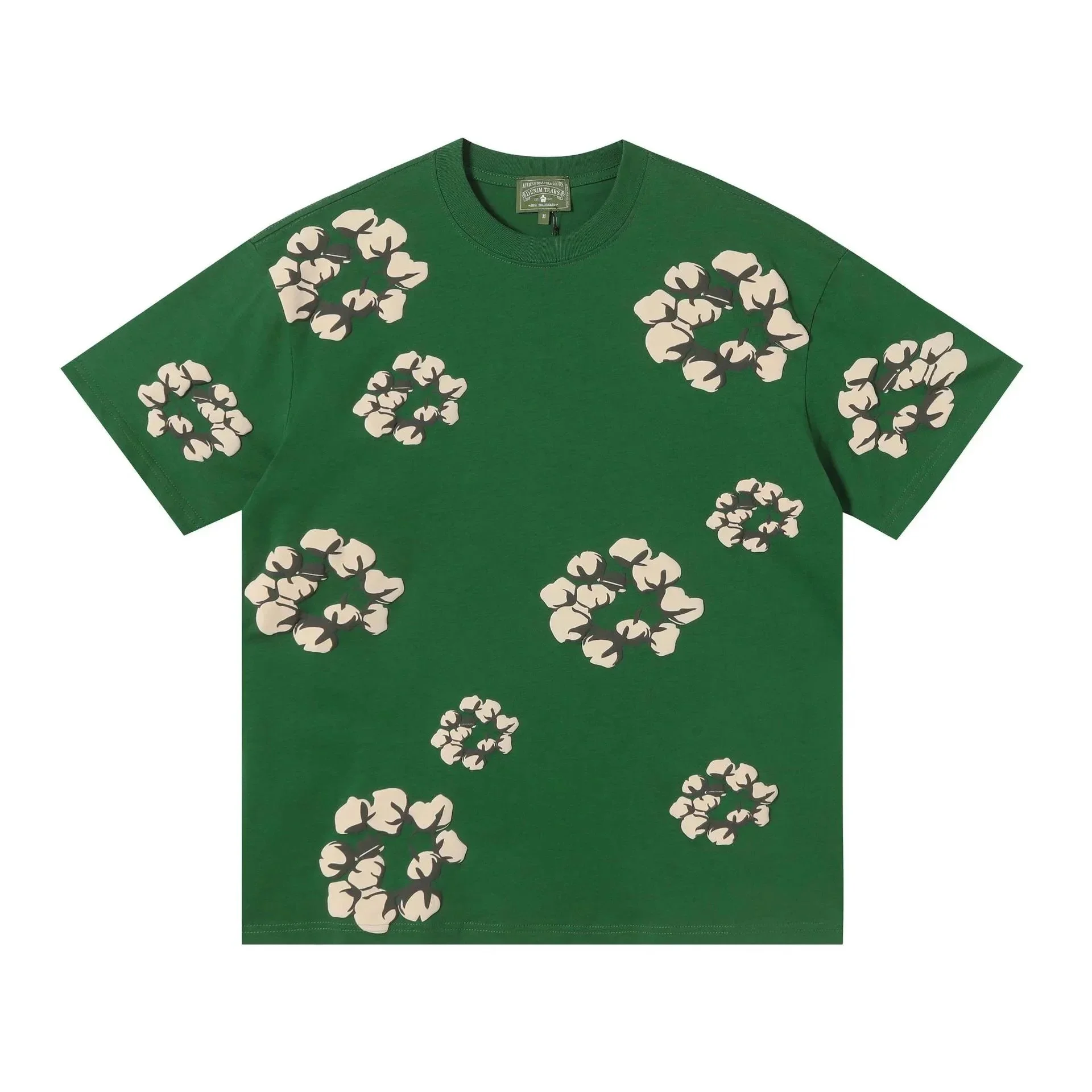 D.T kapok all-over printed short-sleeved loose T-shirt men's and women's shorts suit product image