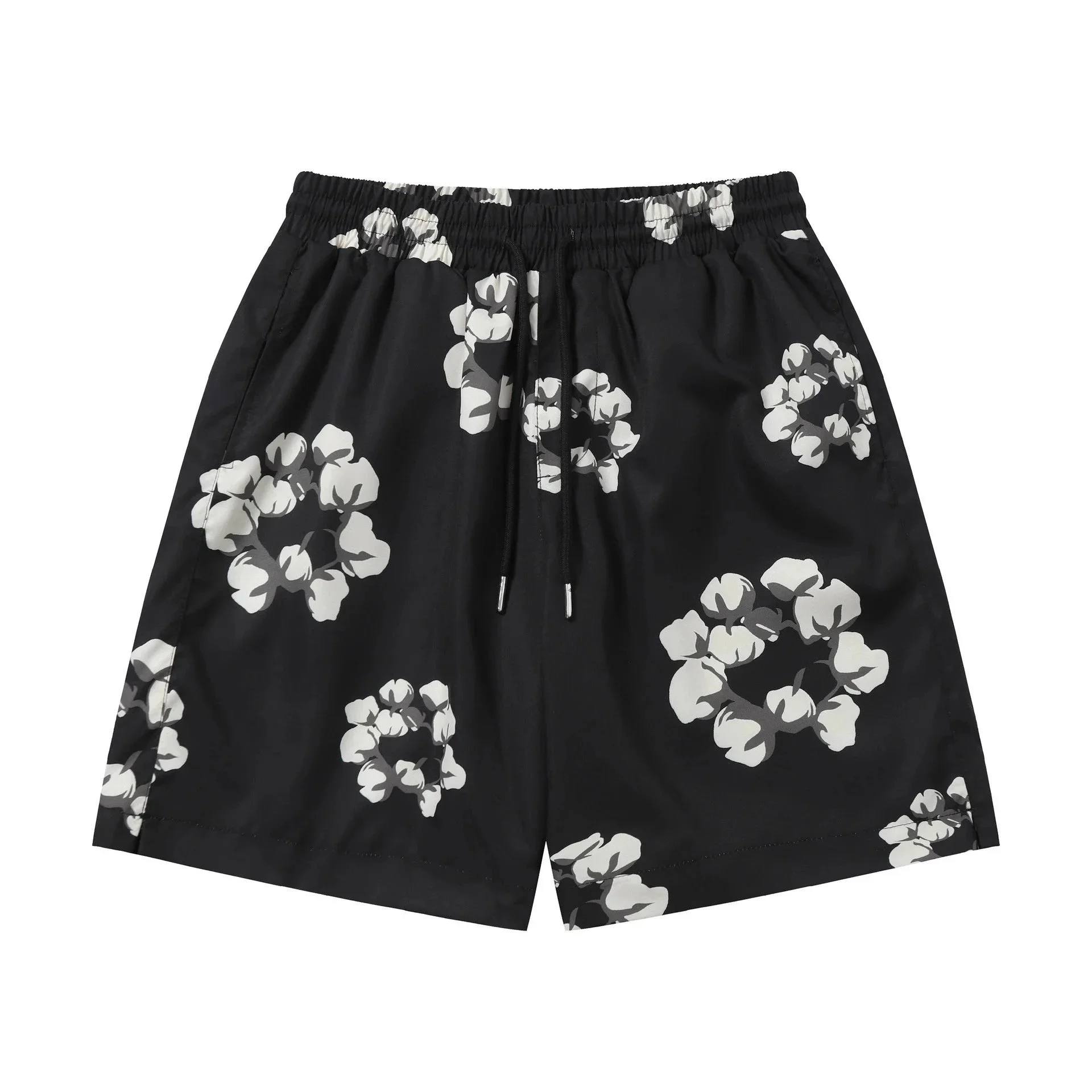 D.T kapok all-over printed short-sleeved loose T-shirt men's and women's shorts suit