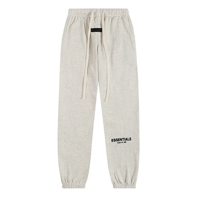 New FEAR OF GOD ESSENTIALS flocked letter men and women casual loose plus velvet hooded sweatshirt trendy