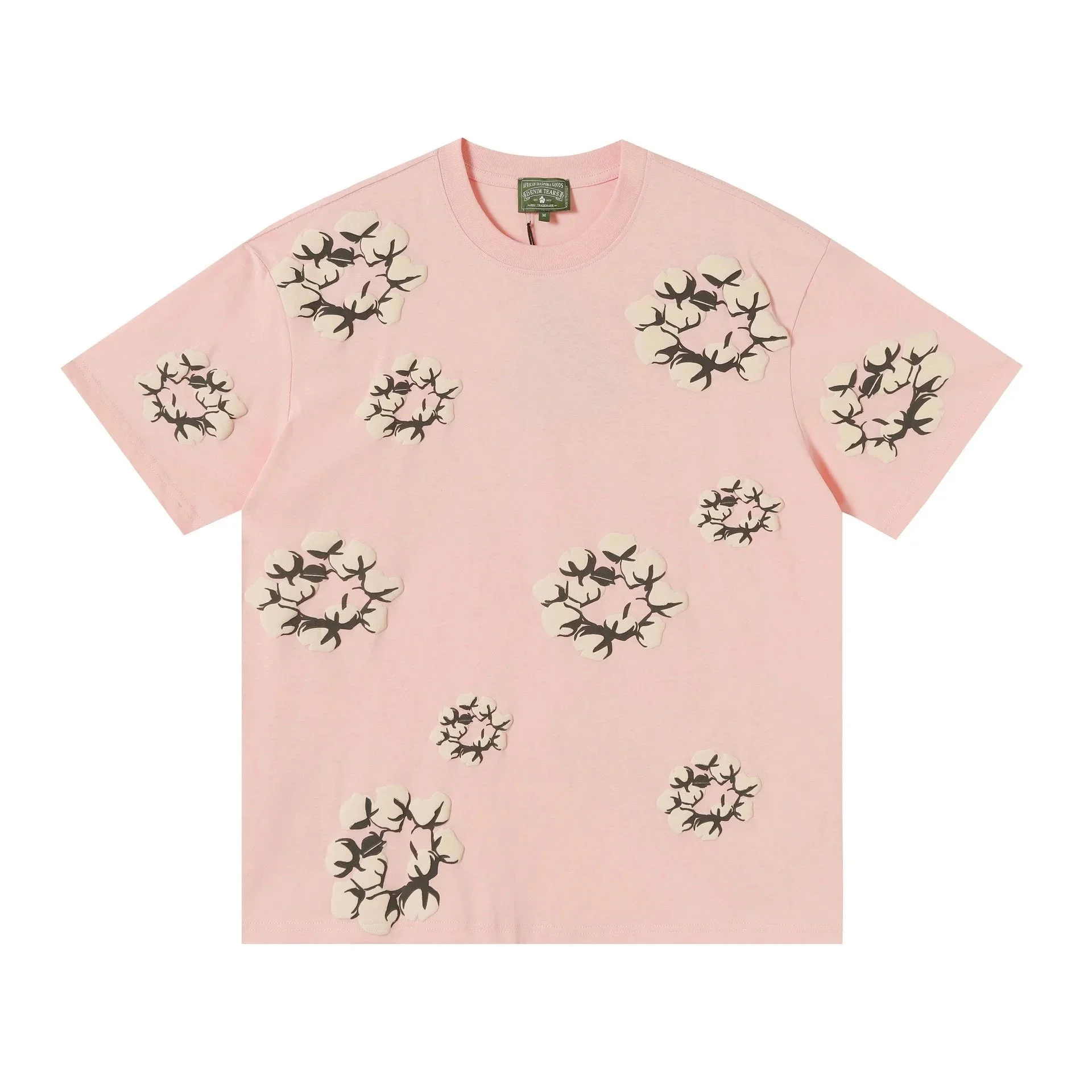 D.T kapok all-over printed short-sleeved loose T-shirt men's and women's shorts suit