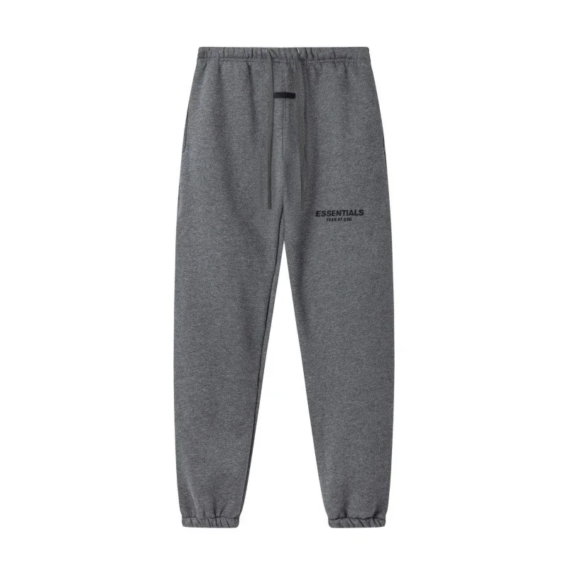 New FEAR OF GOD ESSENTIALS flocked letter men and women casual loose plus velvet hooded sweatshirt trendy