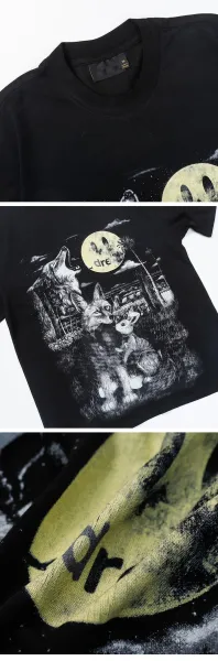 Drew House Wolf & Moon Graphic Black T-Shirt - 5