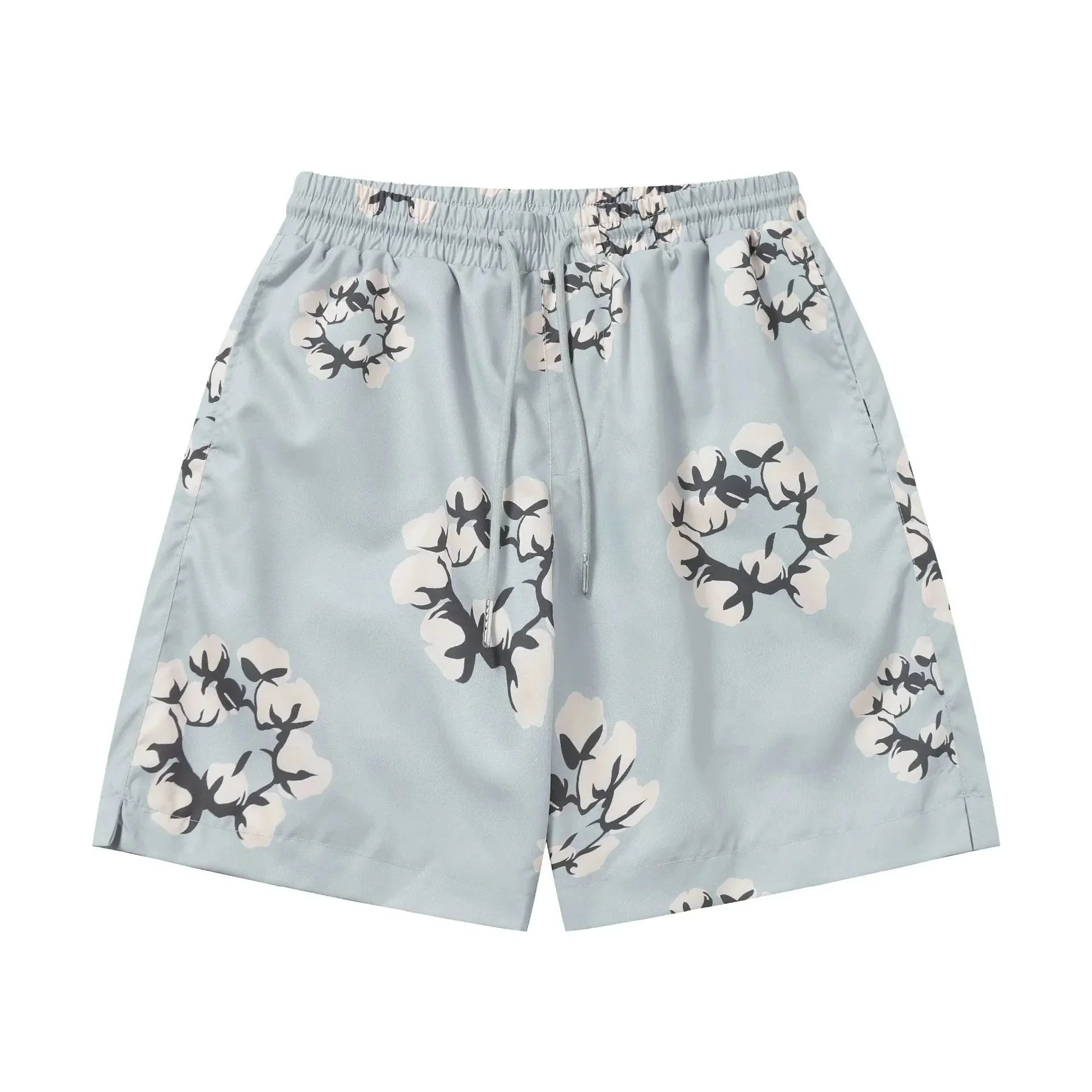 D.T kapok all-over printed short-sleeved loose T-shirt men's and women's shorts suit
