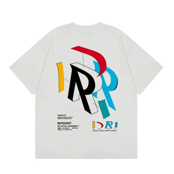 Represent Initial Assembly Graphic Print White T-Shirt - 1