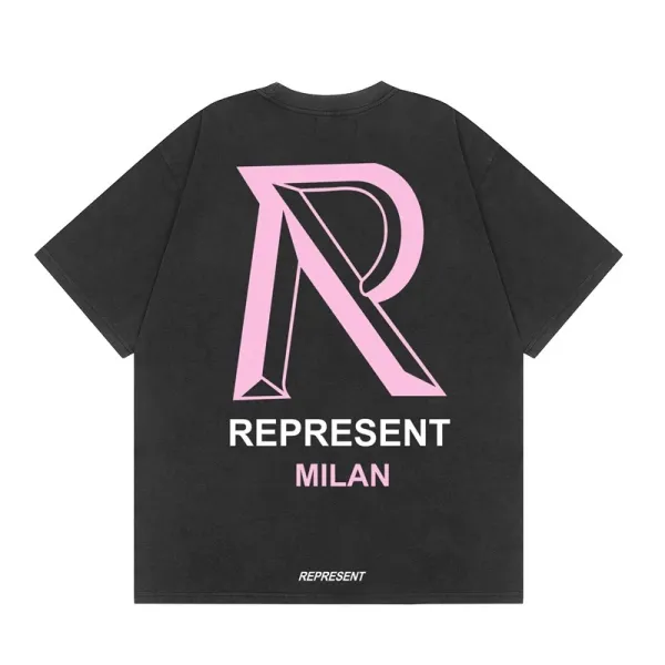 Represent Milan Logo Graphic T-Shirt Black - 1