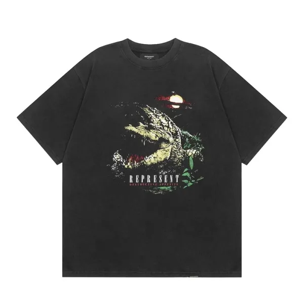 Represent Destructive Appetite Alligator Graphic Black T-Shirt - 18
