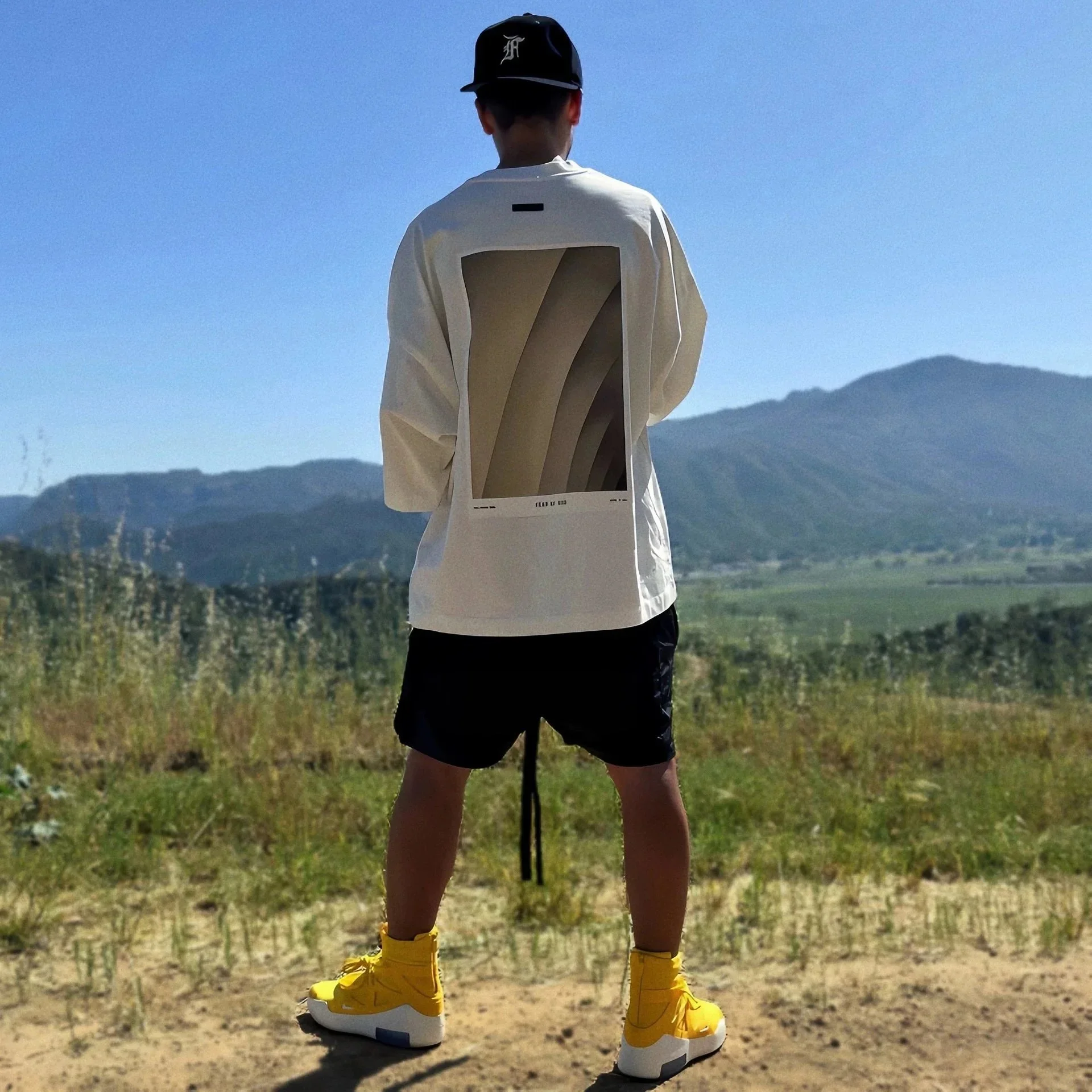 FEAR OF GOD main line three-party joint Hollywood summer new American high street fashion brand loose short-sleeved T-shirt for men