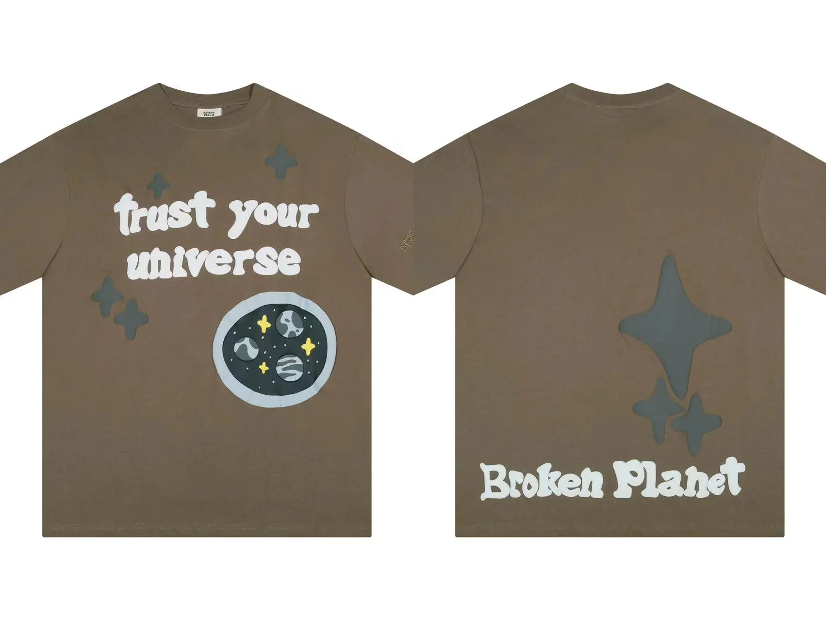 BROKEN PLANET Broken Planet American trendy brand foam couple short-sleeved loose men's and women's versatile T-shirt cross-border