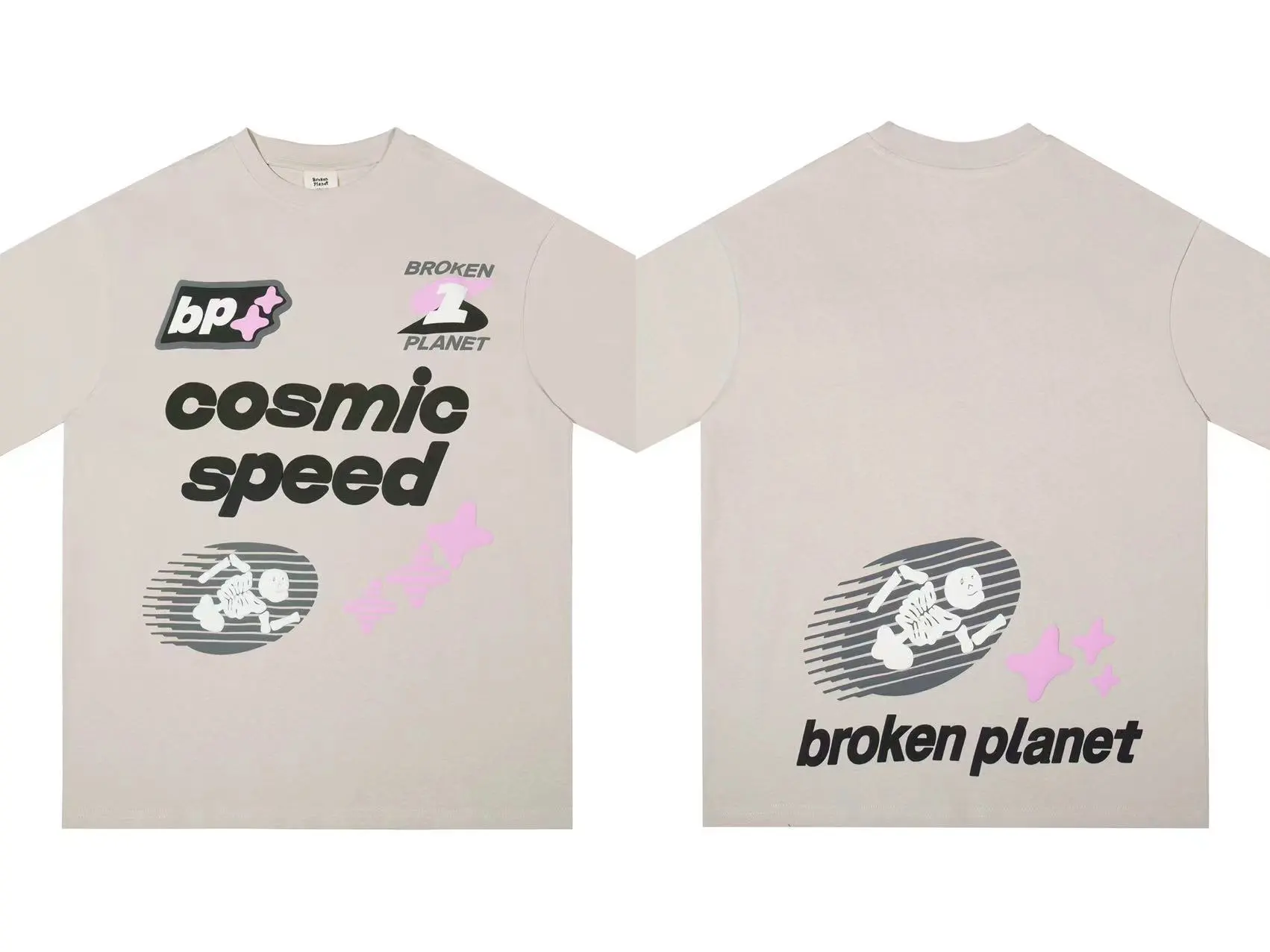 BROKEN PLANET Broken Planet American trendy brand foam couple short-sleeved loose men's and women's versatile T-shirt cross-border
