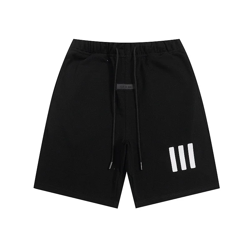 Multi-line shorts ES cotton sports shorts casual five-quarter pants street fashion loose