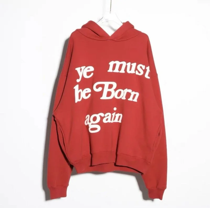 Foam printed sweatshirts for men and women, trendy brand hoodies for couples