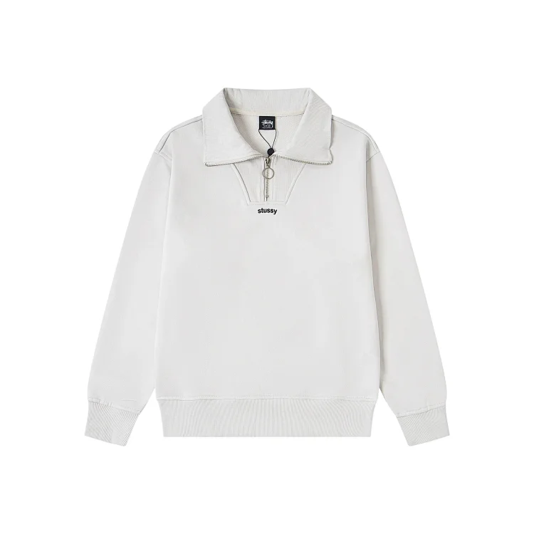 Straight fit loose fit half zip stand collar sweatshirt(pic3) Straight fit loose fit half zip stand collar sweatshirt
