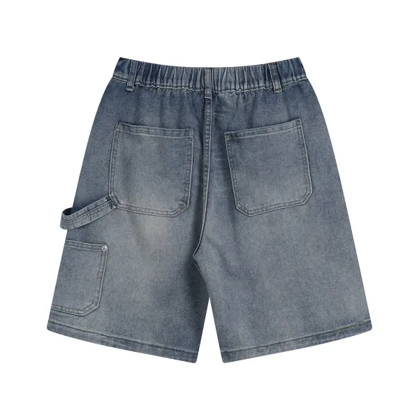 Design Utility Denim Shorts Blue - 7